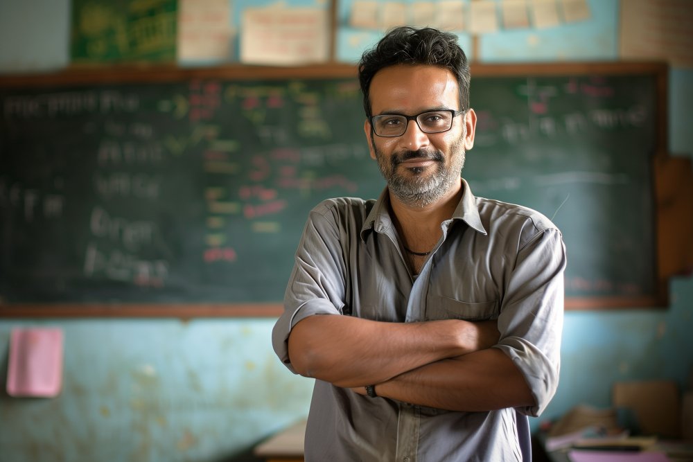 Online physics tutor teaching a student